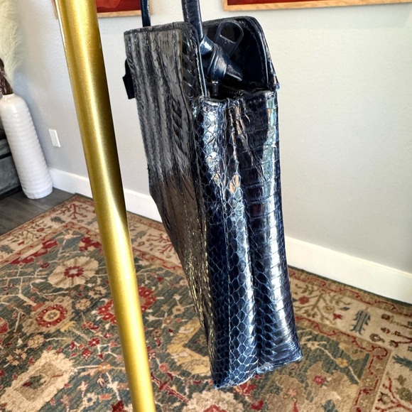 Vintage J. Renee Blue Snakeskin Bag - Picture 3 of 10